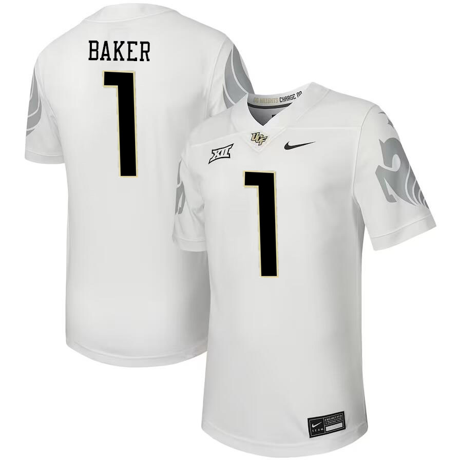 #1 Javon Baker UCF Knights Jerseys Football Stitched-White - Click Image to Close